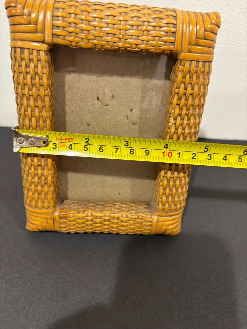 Vintage Lucid Lines 1976-80  Rattan Frame 3x5 Picture